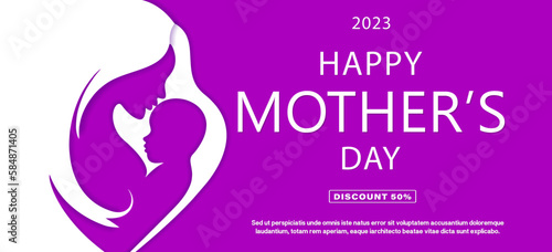 Happy Mother's Day. Happy mother's day poster or banner.