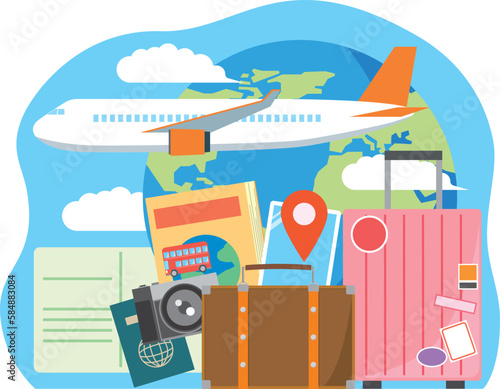 海外旅行のイメージイラスト
