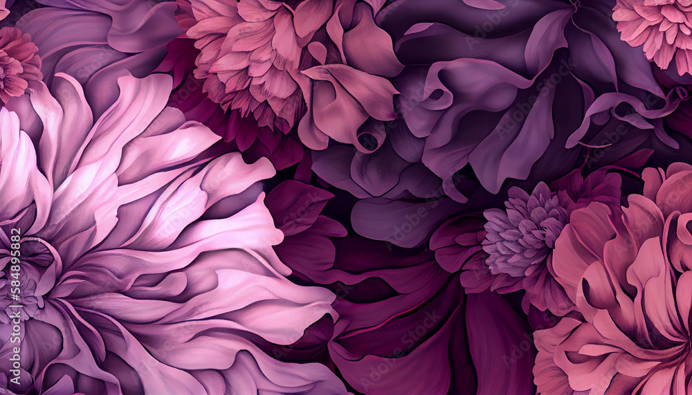 Nature Floral Elegance Abstract ,generative AI