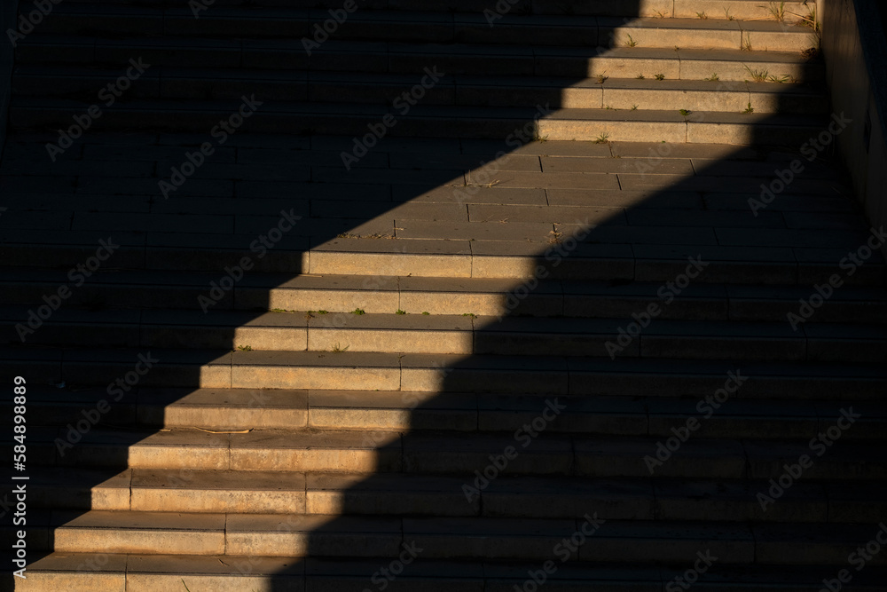 Sunlight On Stone Stairs Sunlight On Stone Stairs