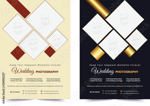 vector photography studio flyer template or Corporate Creative Flyer poster pamphlet brochure cover design layout background