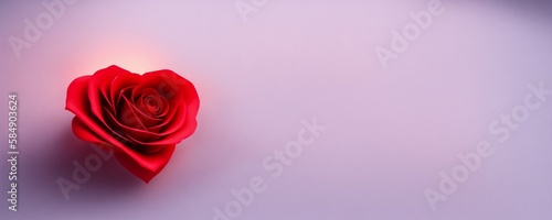 red rose with a heart shaped candle    Valentine s Day   Heart   Love
