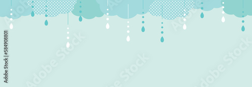 梅雨・雨の日の空模様のシンプルなイラスト