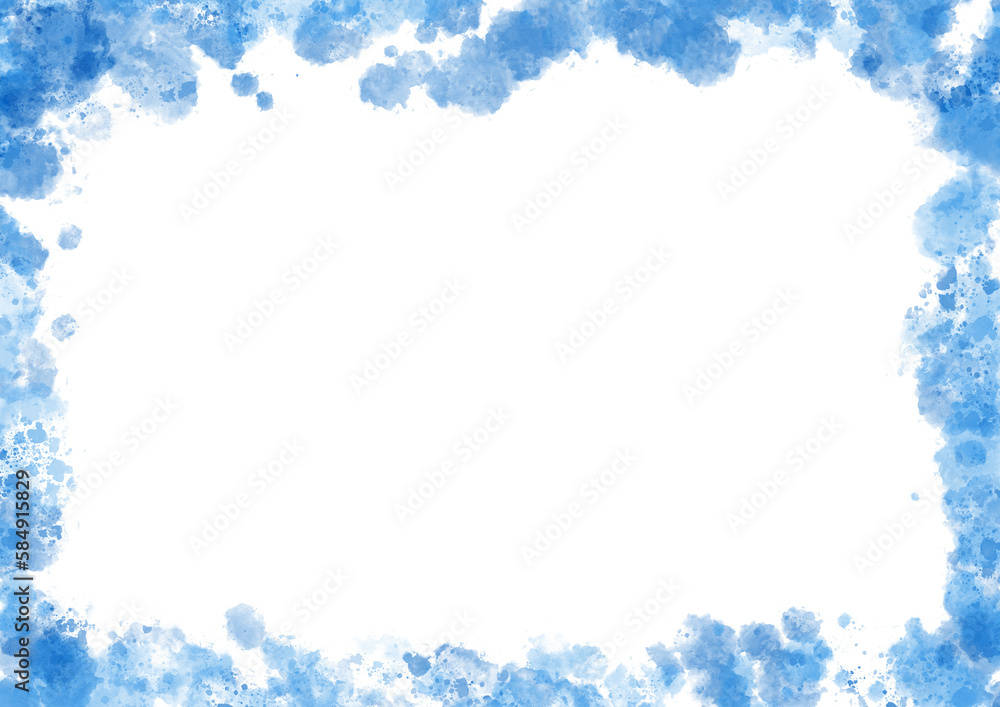 きれいな水彩風の枠素材 透過PNG きれいな水彩風の枠素材 透過PNG