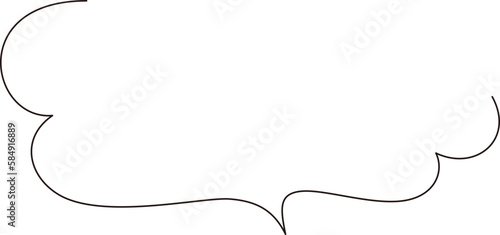 黒い線の吹き出し 6