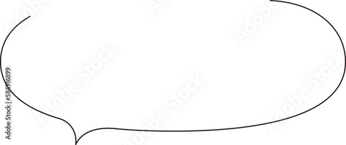 黒い線の吹き出し 9