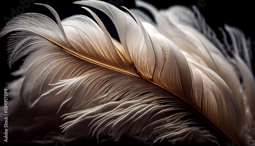 Feather fragility showcases animal elegance in nature ,generative AI