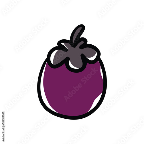 multicolored doodle fruits on white background
