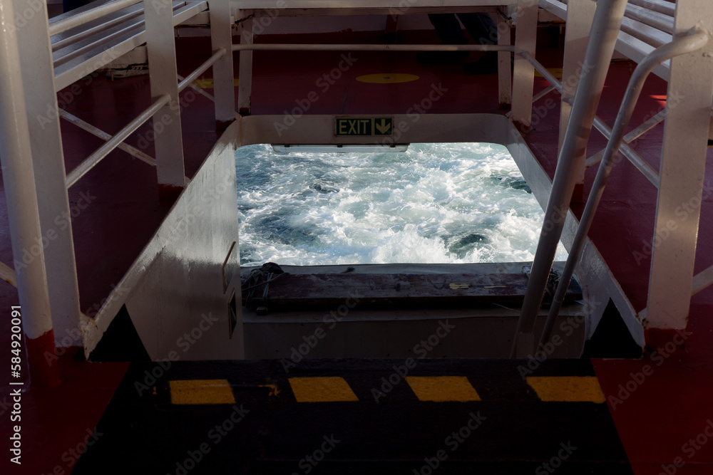 Descent to the lower deck Descent to the lower deck