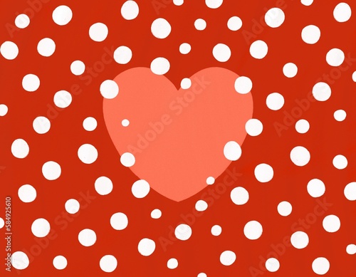 Funky heart love concept illustration