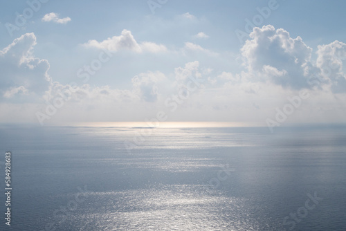 blue sea and blue sky background
