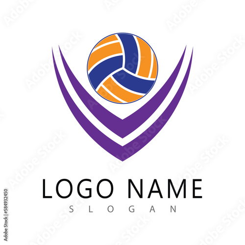 Volley ball logo vector and symbol design template