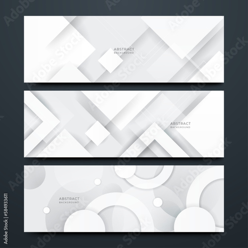 Abstract white and gray gradient background. geometric modern design. vector Illustration.