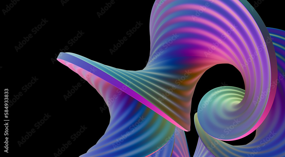 Helix Geometry Set Color Colorful helix. Stock Photo | Adobe Stock