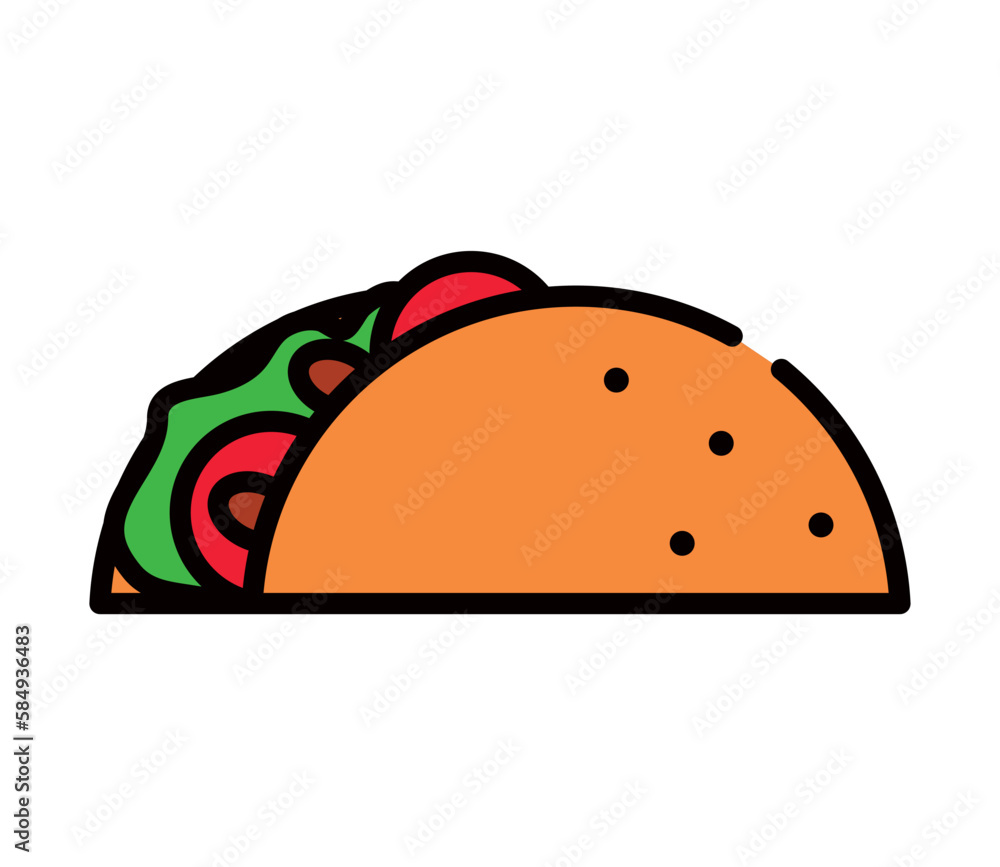 mexican taco icon mexican taco icon