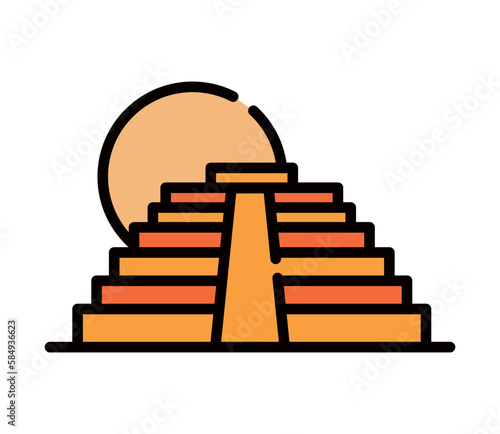 mexican pyramid icon