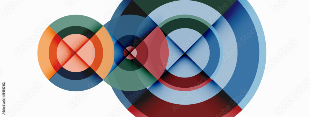 Circles with shadows trendy minimal geometric composition abstract background Circles with shadows trendy minimal geometric composition abstract background