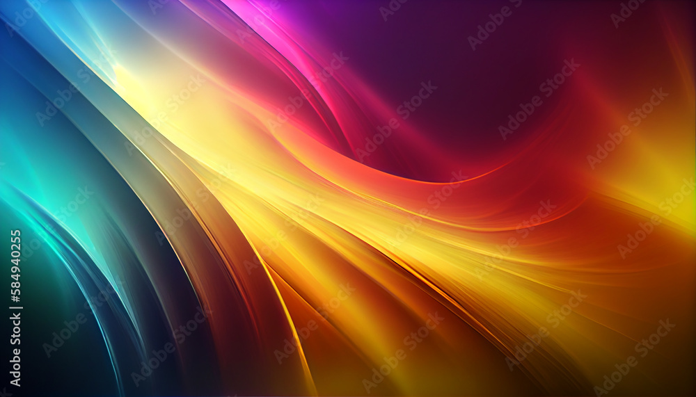 Multicolored futuristic wave pattern in digitally generated image generated by AI Multicolored futuristic wave pattern in digitally generated image generated by AI