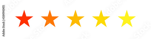 Star costumer rating icons design vector. Quality feedback satisfaction symbol.	