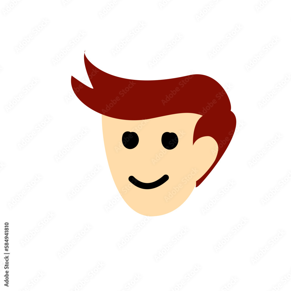 flat style cartoon face illustration