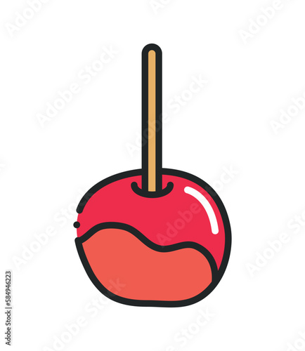candy apple in stick