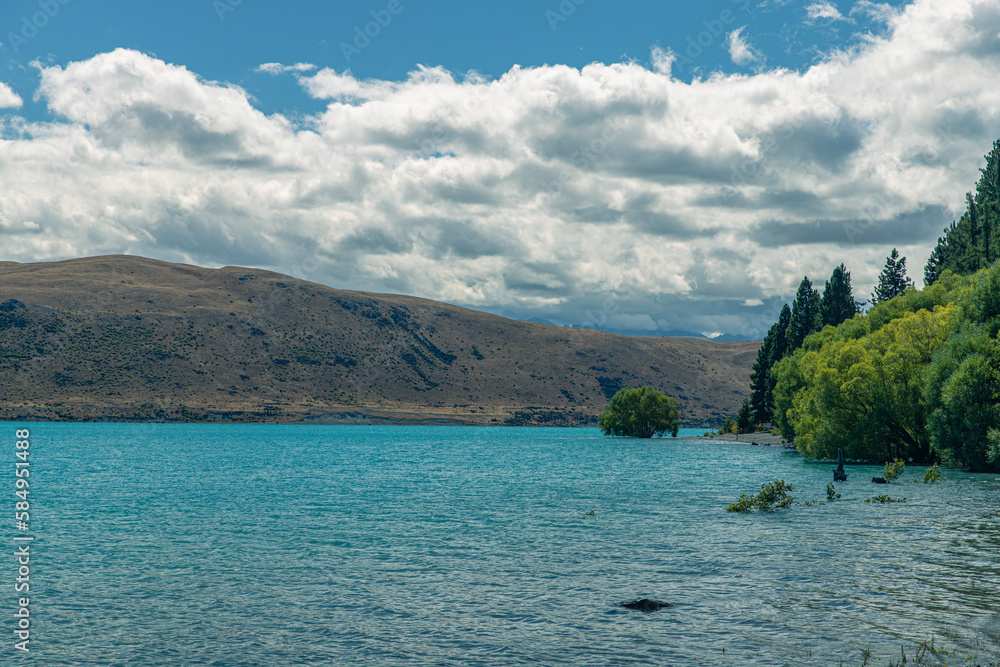 lake and mountains