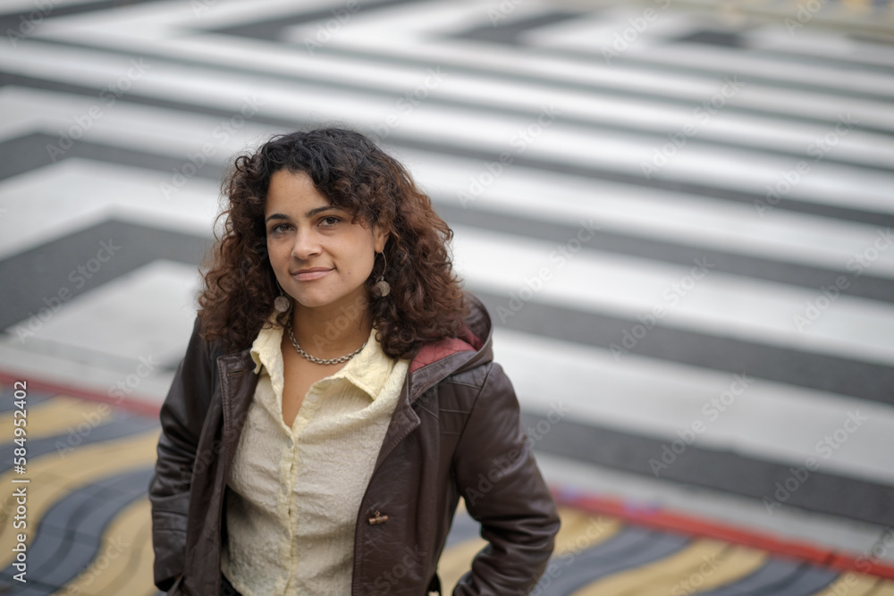 A young multi-racial African American and White woman