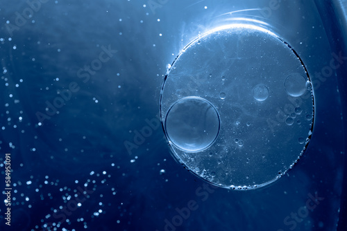 Abstract background with blue bubble photo