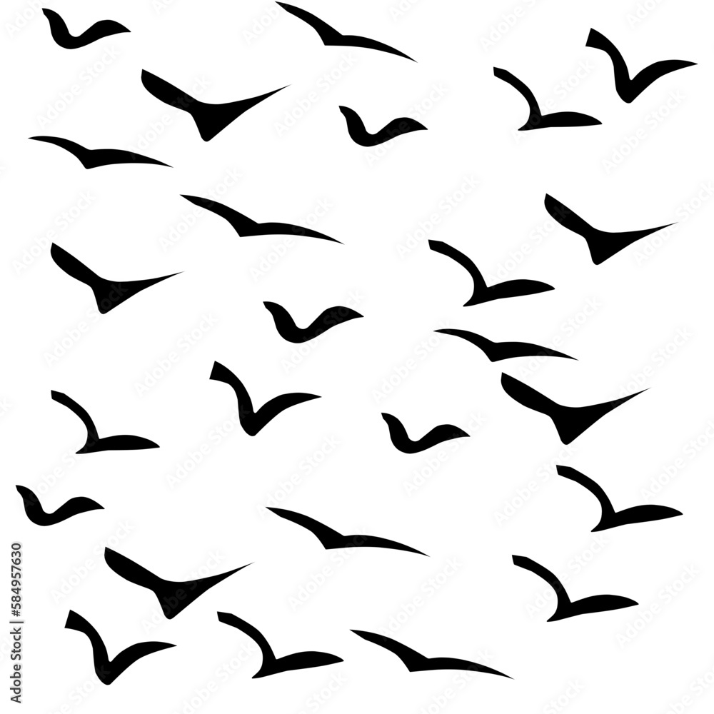 Naklejka premium Flying Bird Silhouette Vector