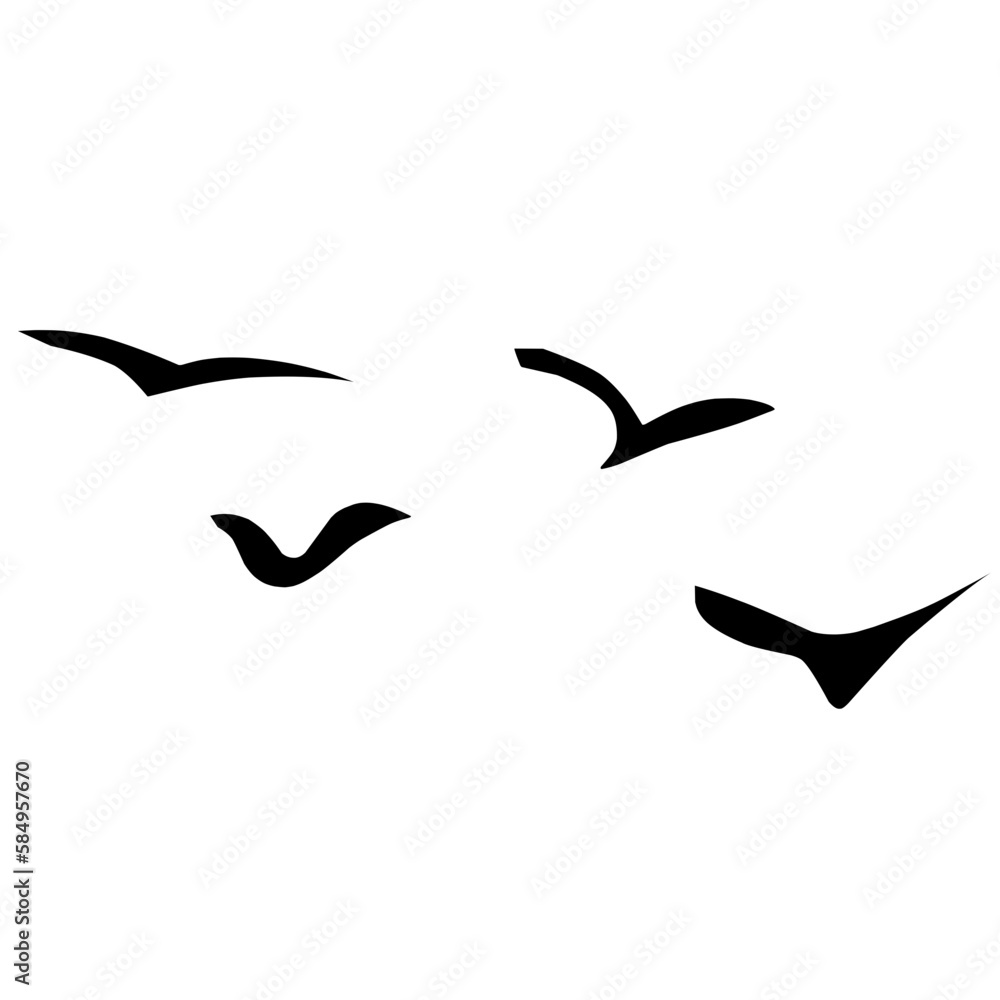 Flying Bird Silhouette Vector Flying Bird Silhouette Vector