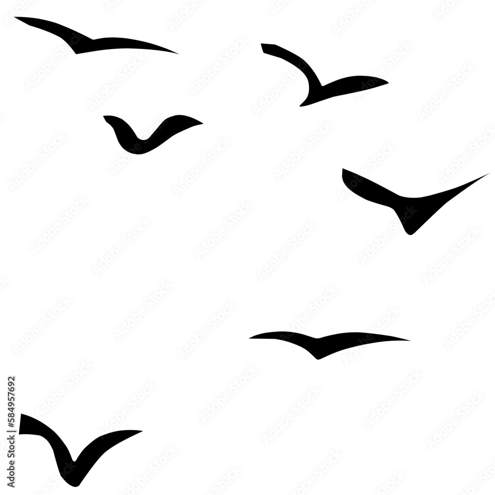 Naklejka premium Flying Bird Silhouette Vector