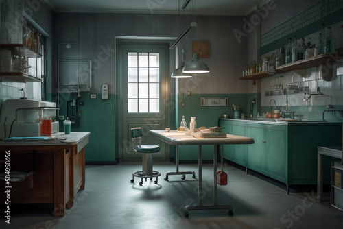 80's medical room Generative AI