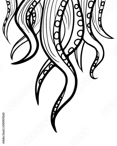 Tentacles Legs Outline Vector