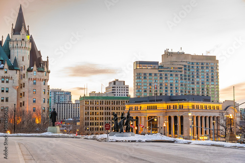 Downtown Ottawa city skyline, cityscape of Canada