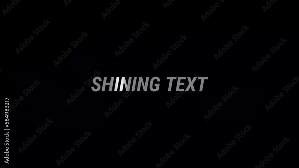 Animated opening video on a black screen. Shining text with blue lights on black background Animated opening video on a black screen. Shining text with blue lights on black background