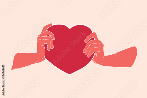 hand hold illustration 