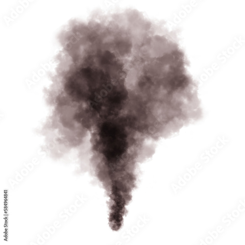 Dark smoke explosion effect