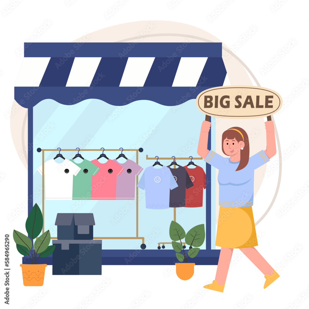 Clothing Store Illustration Clothing Store Illustration