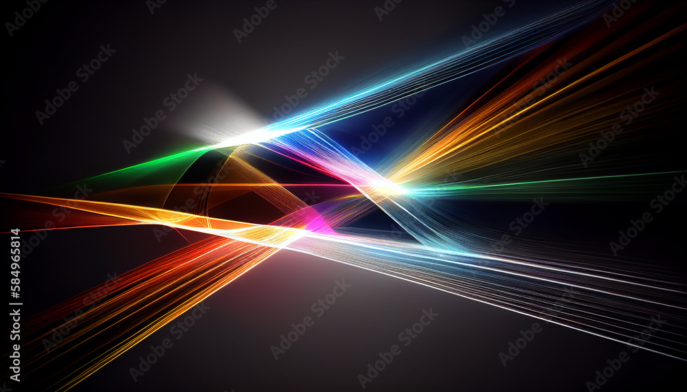 Abstract futuristic backdrop in vibrant multi colored waves generated by AI Abstract futuristic backdrop in vibrant multi colored waves generated by AI