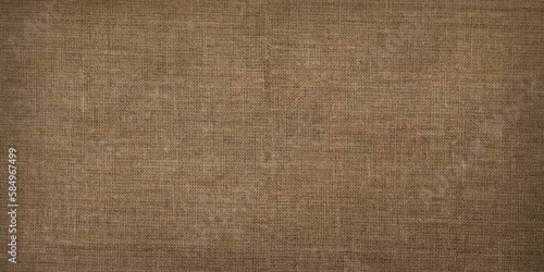 fabric texture background, brown linen fiber woven material textile 