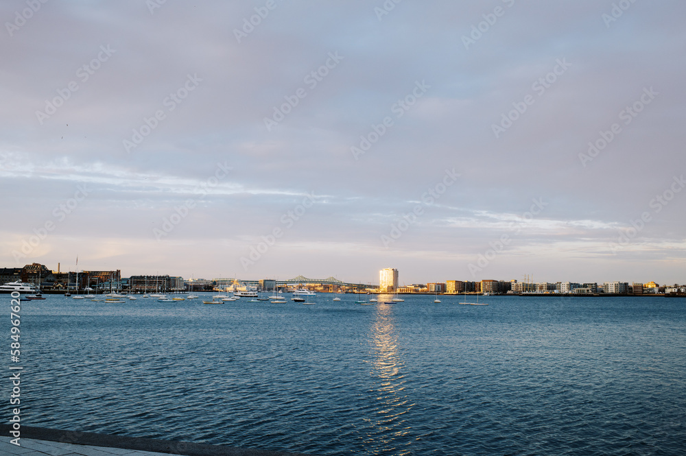 Boston Massachusetts seaport district in winter Boston Massachusetts seaport district in winter