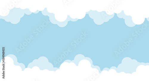 Fototapeta Naklejka Na Ścianę i Meble -  雲に囲まれたシンプルな空