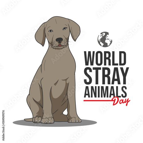 world stray animals day vector