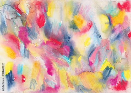 A Messy Water Soluble Wax Pastel Abstract photo