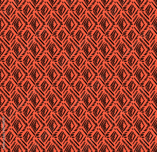 Fotografie Seamless geometric pattern, minimalistic diamond artwork with simple shape and figure
