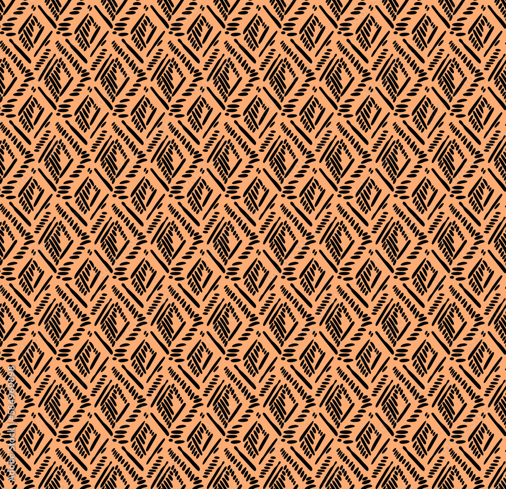 Seamless geometric pattern, minimalistic diamond artwork with simple shape and figure.