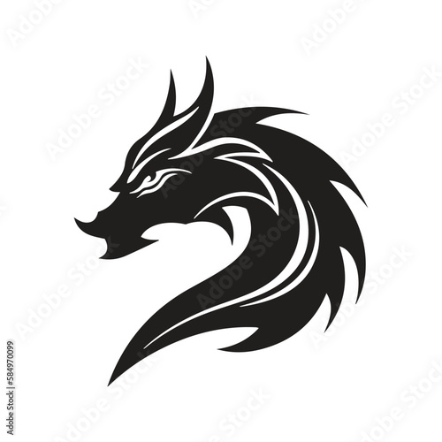 dragon mascot logo ,hand drawn illustration. Suitable For Logo, Wallpaper, Banner, Background, Card, Book Illustration, T-Shirt Design, Sticker, Cover, etc © Artcuboy