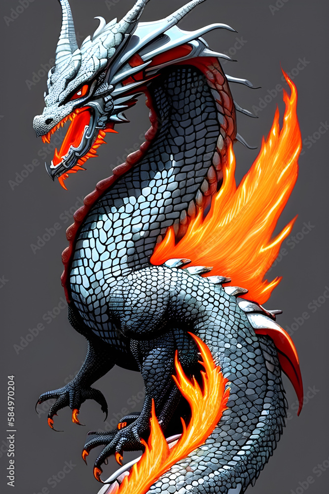 Obraz premium Legendary Animal Dragon By AI Generator