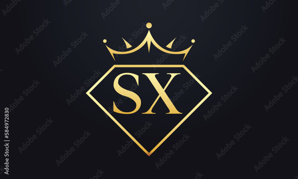 Diamond crown vector. Luxury queen logo for jewelry vector with letters Diamond crown vector. Luxury queen logo for jewelry vector with letters