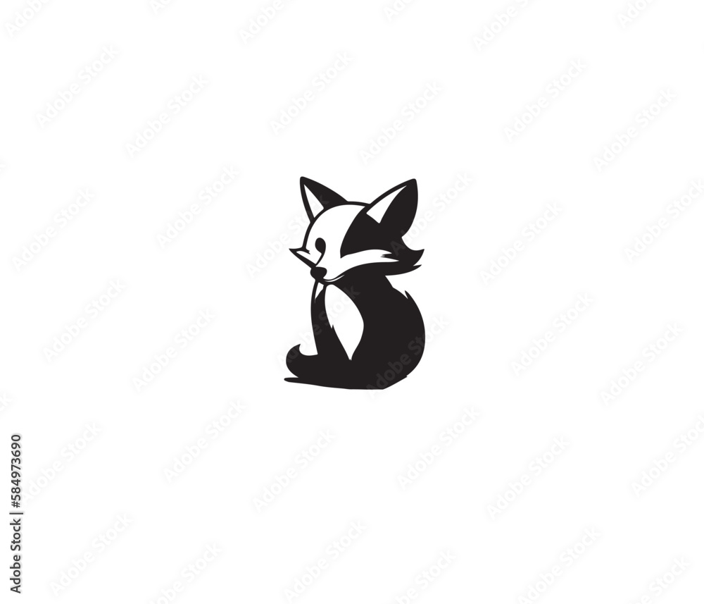 Fototapeta premium black and white cat